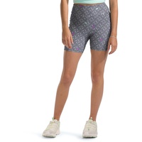 THE NORTH FACE Never Stop Bike Shorts Smoked Pearl TNF Shadow Toss Print 140