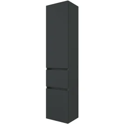 Seitenschrank WELLTIME "Baabe", grau (matt grau), B:40cm H:180cm T:35cm, Holzwerkstoff, Schränke, 40 cm breit, Softclose-Funktion, viel Stauraum