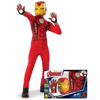 Generique - Iron Man-Kinderkostüm Marvel-Lizenz-Verkleidung rot-gelb - 116/128 (7-8 Jahre)