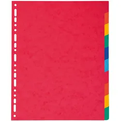 Exacompta 2410E 10x Register A4 Maxi, Colorspan-Karton 225g, 10 Taben - Farben sortiert