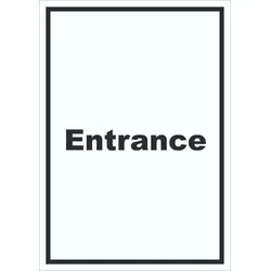 Entrance Schild mit Text Eingang hochkant A2 (420x594mm)