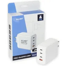 Allnet Ersatznetzteil QC USB-C PD GaN Netzteil Power Supply 1x USB Typ-A QC 3x USB Typ-C**EU PLUG**