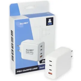 Allnet Ersatznetzteil QC USB-C PD GaN Netzteil Power Supply 1x USB Typ-A QC 3x USB Typ-C**EU PLUG**