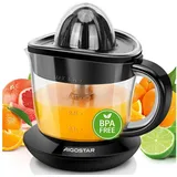 Aigostar Entsafter Saftpresse Elektrisch 2 Kegel, Orangenpresse, Zitruspresse, 40,00 W, Hohe Saftausbeute, Tropfsicherer Auslauf, 100% reiner Saft, BPA-frei schwarz