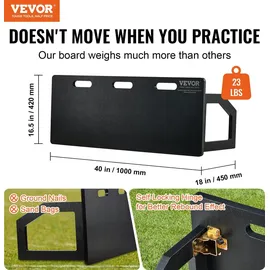 Vevor Fußball Rebound Board, Tragbares Prellwand Brett 100 x 40 cm, Rebounder Wand-Rebound-Ausrüstung, Kinder & Jugendliche, Doppel-Winkel-Board ... - Schwarz