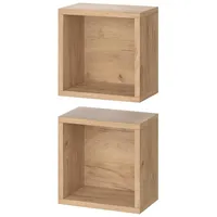 Vicco Wandregal Senyo Goldkraft Eiche, 25 x 25 cm 2er Set