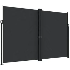 vidaXL Aluminium Seitenmarkise 220 x 1000 cm Schwarz