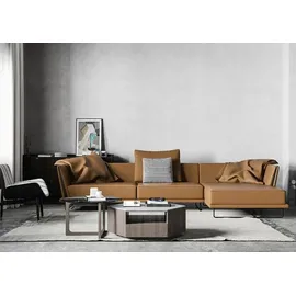 aea Ecksofa L-form Leder Wohnlandschaft Relax Sofa Design Couch Lounge Sofas Eck Neu - Braun