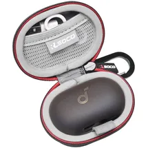 RLSOCO Tasche für Anker Soundcore Space A40 Kabellose Earbuds - Schwarz (Nur Tasche)