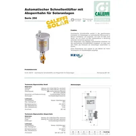 CALEFFI Schnellentlüfter Solar 3/8" mit