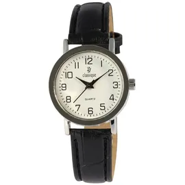 Classique Quarzuhr Mineralglas schwarz