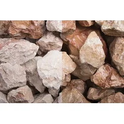 Steinschlag Marmor Orange 1 kg Beutel 30-60 mm