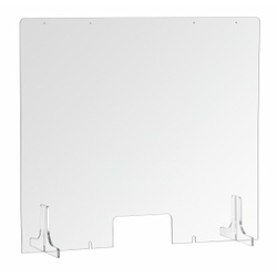 Bartscher Hygieneschutz 1000PGLD, Hygieneschutz aus Plexiglas mit Durchreiche, 1 Stück