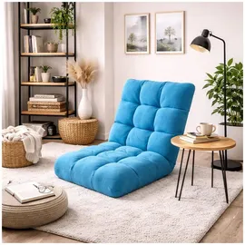Hti-Living Relaxsessel Polyester 55 x 110 x 150 cm Türkis/Blau