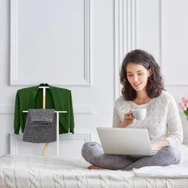 Relaxdays Herrendiener 107 x 48 x 20 cm Weiß/Natur