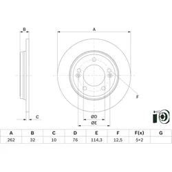 BOSCH 0 986 479 G29 Bremsscheibe