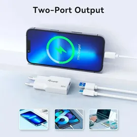 Equip 2-Port 30W GaN Slim USB PD-Ladegerät, USB-C x1, USB-A x1