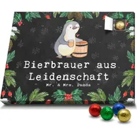 Mr. & Mrs. Panda Schoko Adventskalender Bierbrauer Leidenschaft - Schwarz - Geschenk, Selbstbrauen, Firma, Biertrinker, Hobbybrauen, Schokoladen Ad... - Schwarz