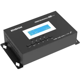 Edision HDMI Modulator 3in1 pro, Modulator auf Kabel DVB-C, Terrestrisch DVB-T oder ISDB-T, Full HD Verteilung über Koaxial, RF IN, LCD Display, Schnelle Konfiguration, Plug & Play