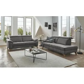 meinSofa Recamiére Chloris ¦ grau ¦ Maße (cm): B: 221 H: 107 T: 102.0