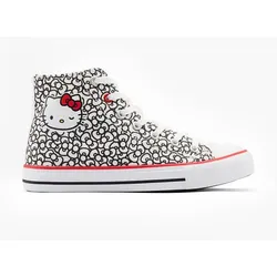 Hoher Sneaker - Damen - weiß