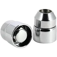 SUMEX MID783492 Set mit 4 Muttern, 12 x 1,50 mm, Premium-Diebstahlsicherung, 14 x 1,50 mm, L28, drehbar, mit 2 Lampenschirmschlüssel mit 7 runden Spitzen, verchromt