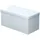 Intirilife Sitzbank 78x38x38 cm in OPALIN WEISS - Sitzwürfel mit Stauraum und Deckel aus Kunstleder mit Polsterknöpfen - Sitzcube Fußablage Aufbewahrungsbox Truhe Sitzhocker