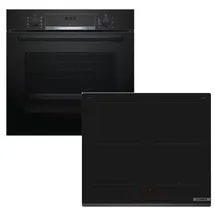 Bosch Herdset EcoClean mit Induktionskochfeld PowerBooster