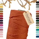 BooGardi Makramee Garn · Orange 5mm x 100m · 3mm oder 5mm · viele Farben · Baumwollkordel · Baumwollgarn · DIY Bastelkordel · Kordelband