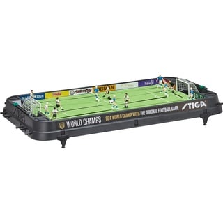 STIGA World Champs Fussball Klassischer Tischkicker Retro Vintage - für 2 Spieler, Schwarz/Grün