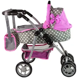 alice"s wonderland' Alice 2-in-1-Puppenwagen Sterne Rosa