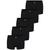 CECEBA Boxershorts unifarben schwarz 12 5er Pack