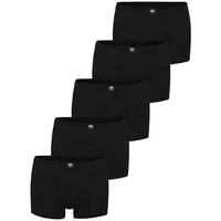 CECEBA Boxershorts unifarben schwarz 12 5er Pack