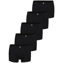 CECEBA Boxershorts unifarben schwarz 12 5er Pack