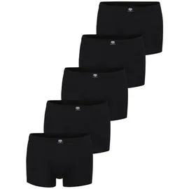CECEBA Boxershorts unifarben schwarz 12 5er Pack