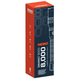 Nebo Tools DavinciTM 8000 Taschenlampe - Black / Orange - 8000 Lumina