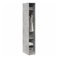 VidaXL Kleiderschrank Betongrau 30x50x200 cm Holzwerkstoff