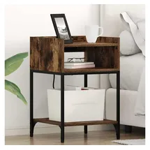 vidaXL Nachttisch mit Regal 40 x 40 x 61 cm Braun