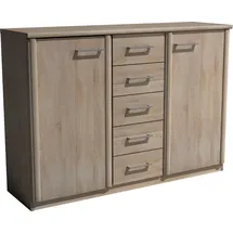 Wiemann Kombikommode 125 x 89 x 37 cm Beige (Eiche, sägerau)