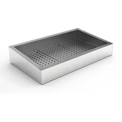 CombiSteel Gemahlener Eisbehälter schief 3/1 gn aisi 304  wasserhahn an der bedienung seite