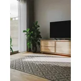 benuta basic Kurzflor Teppich Leo Hellgrau 160x230 cm - Moderner Kurzflor-Teppich für Wohnzimmer