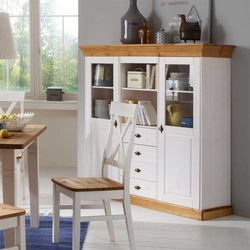 Highboard aus Kiefer teilmassiv Landhausstil