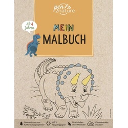 Mein Malbuch Dinosaurier. Umweltfreundliches Malen für Kinder ab 4 Jahren