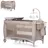 Chipolino Reisebett Bella 2 Ebenen seitlicher Eingang Musikmobile Wickelauflage beige grau