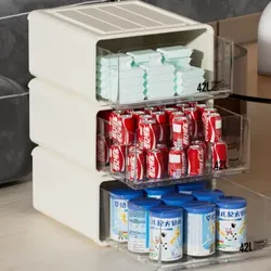 SNSP Aufbewahrungsbox kann mit Kunststoffschubladen-Aufbewahrungsbox gestapelt werden. Aufbewahrungsbox. Unterwäsche-Aufbewahrungsbox. 42L3-Pack