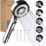 luxuskollektion Nafall Duschkopf Handbrause PP Filter 5 Strahlarten Hochdruck Regendusche