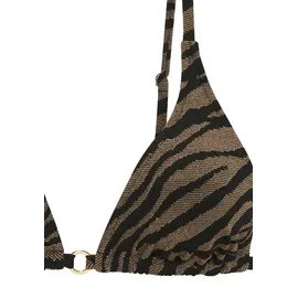 Bruno Banani Triangel-Bikini Damen Schwarz/Gold 40 Cup C/D