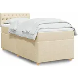vidaXL Boxspringbett 140 x 200 cm Creme
