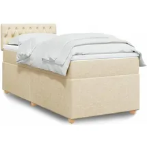 vidaXL Boxspringbett 140 x 200 cm Creme