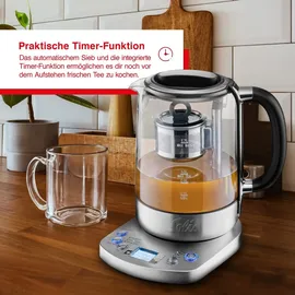Solis Tee- & Wasserkocher, 1,7 L Volumen, Teesieb,Warmhaltefunktion,360° Basis